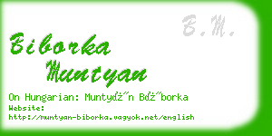 biborka muntyan business card